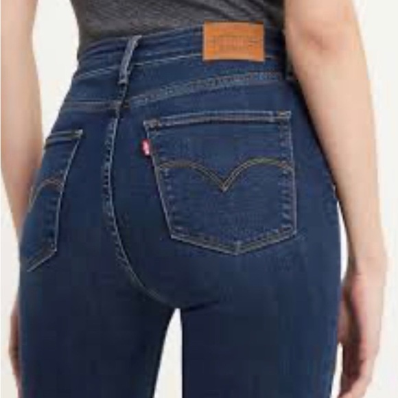 LEVIS 721 High Rise Skinny Jeans Dark Wash Stretch Denim Women's Size W33 L30 - Picture 10 of 10